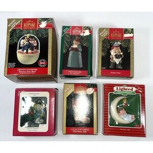 Hallmark Christmas Keepsake Ornament &Long Drugs Lot of 8 in box some new READ